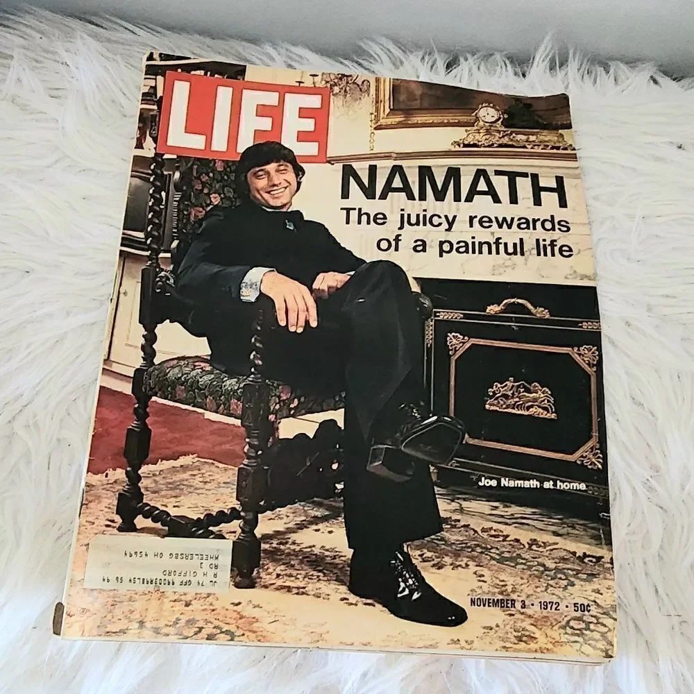 ORIGINAL Vintage Life Magazine November 3 1972 Joe Namath Jets